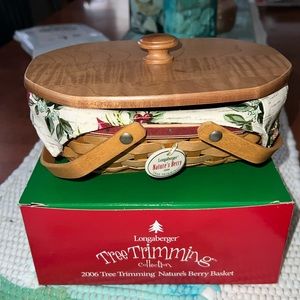 RETIRED Longaberger 2006 Tree Trimming Collection Nature's Berry Basket set NEW